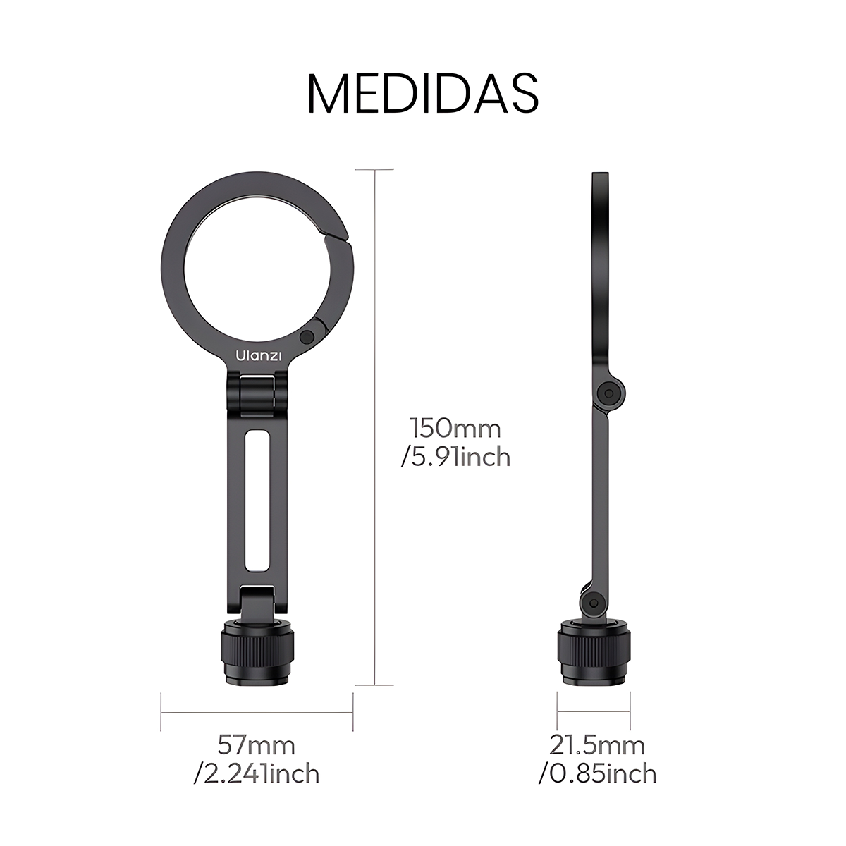 SOPORTE MAGNÉTICO ULANZI MA07 CON CONEXIÓN ZAPATA 1/4 PARA  IPHONE - 8