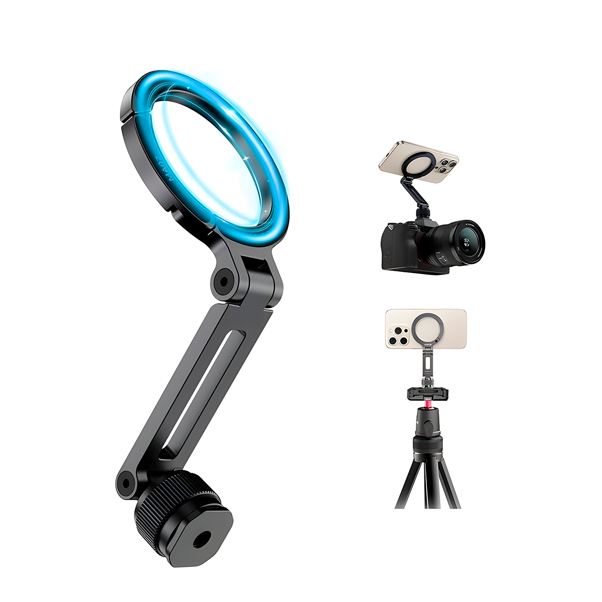 SOPORTE MAGNÉTICO ULANZI MA07 CON CONEXIÓN ZAPATA 1/4 PARA  IPHONE - 9