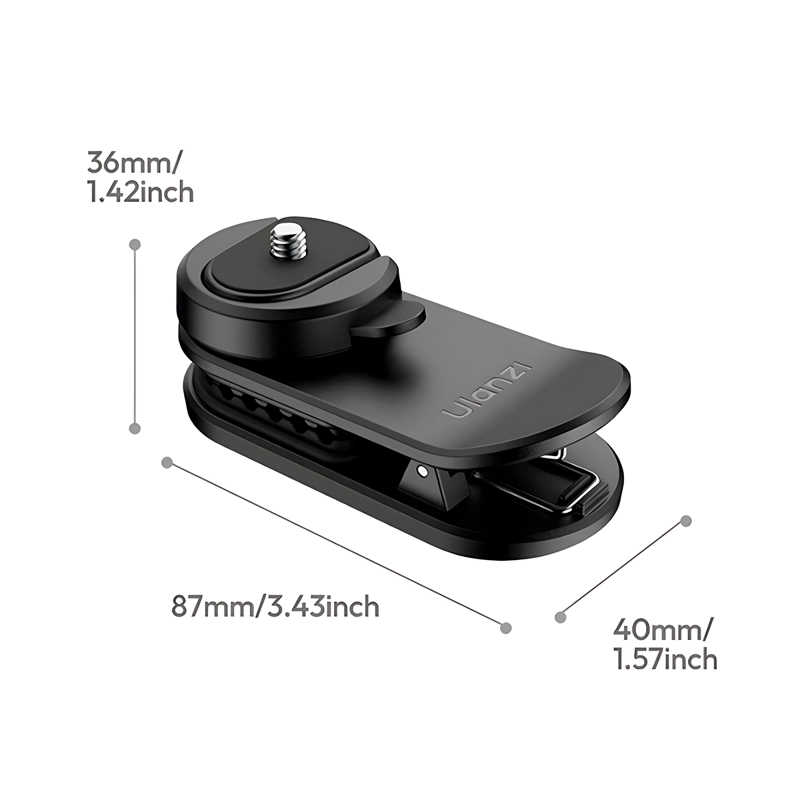 CLIP ULANZI CK02 CON ROSCA DE 14 COMPATIBLE CON CÁMARAS DE ACCIÓN - 5