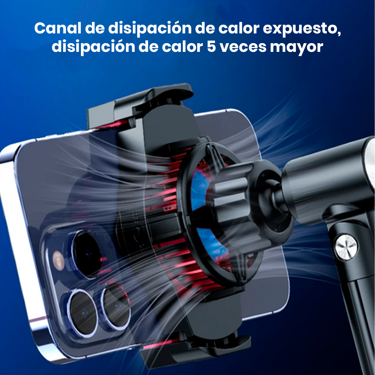 SOPORTE DE CELULAR ULANZI SK-06 CON VENTILADOR DE ENFRIAMIENTO INTEGRADO - 6