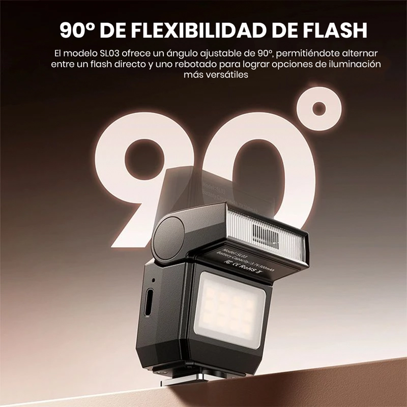 MINI FLASH ULANZI SL03 PARA CÁMARAS COMPATIBLE CON SONY CANON - 2