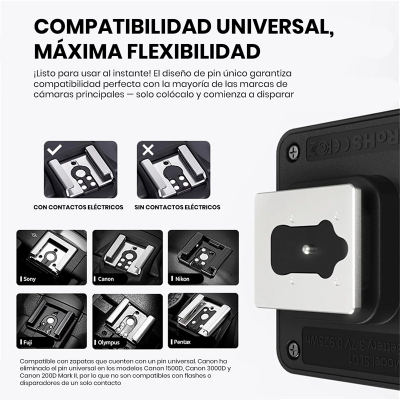 MINI FLASH ULANZI SL03 PARA CÁMARAS COMPATIBLE CON SONY CANON - 4