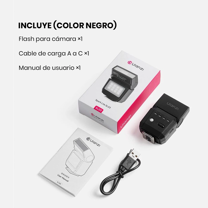 MINI FLASH ULANZI SL03 PARA CÁMARAS COMPATIBLE CON SONY CANON - 9