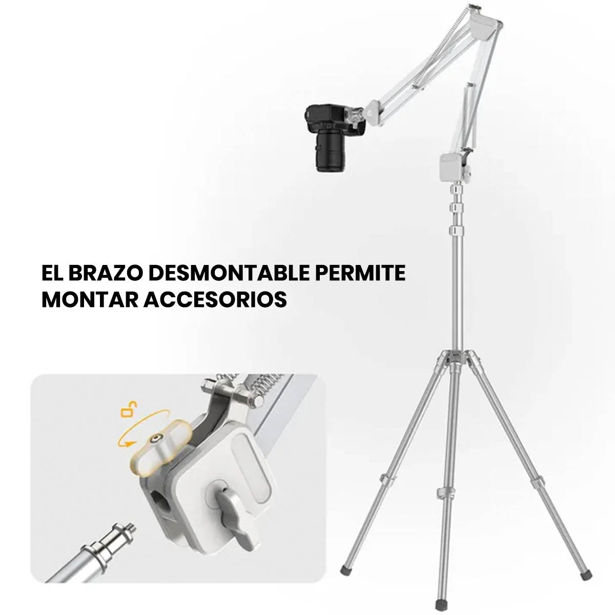 SOPORTE DE ESCRITORIO ULANZI TH04  PARA  CÁMARA Y CELULARES - 7