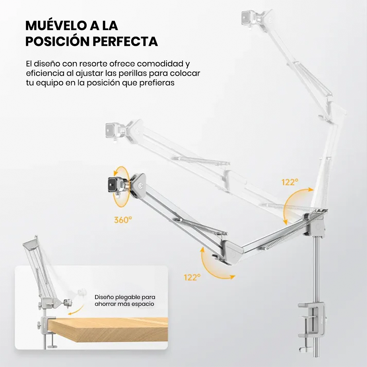 SOPORTE DE ESCRITORIO ULANZI TH04  PARA  CÁMARA Y CELULARES - 9