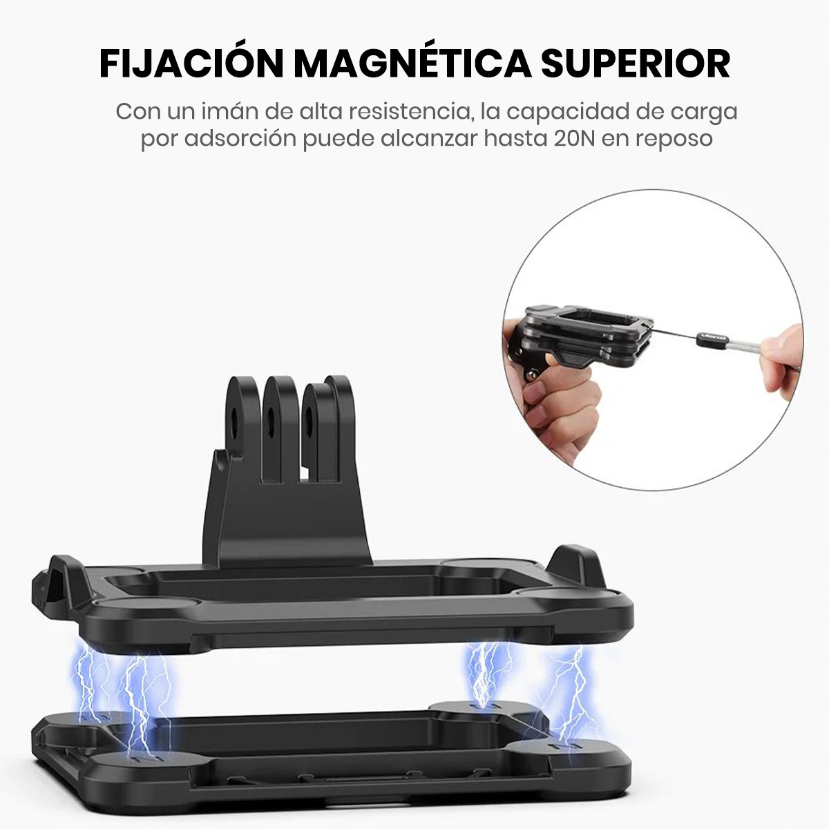 SOPORTE MAGNÉTICO ULANZI GP-16 COMPATIBLE CON CÁMARAS DE ACCIÓN - 3