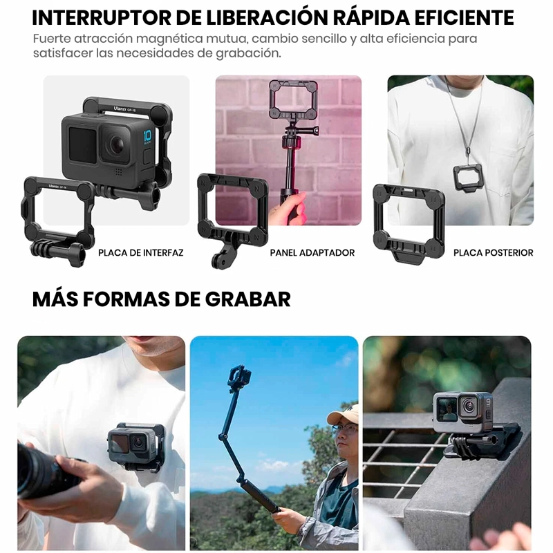SOPORTE MAGNÉTICO ULANZI GP-16 COMPATIBLE CON CÁMARAS DE ACCIÓN - 5
