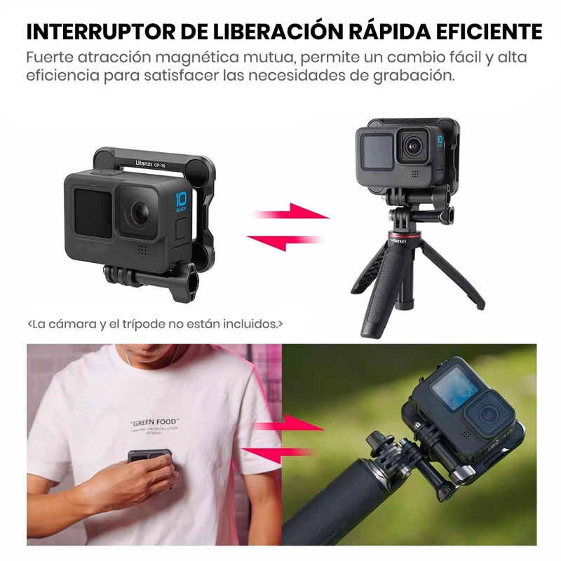 SOPORTE MAGNÉTICO ULANZI GP-16 COMPATIBLE CON CÁMARAS DE ACCIÓN - 6