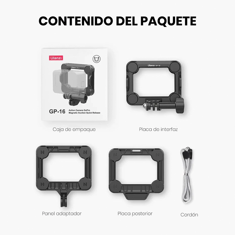 SOPORTE MAGNÉTICO ULANZI GP-16 COMPATIBLE CON CÁMARAS DE ACCIÓN - 9