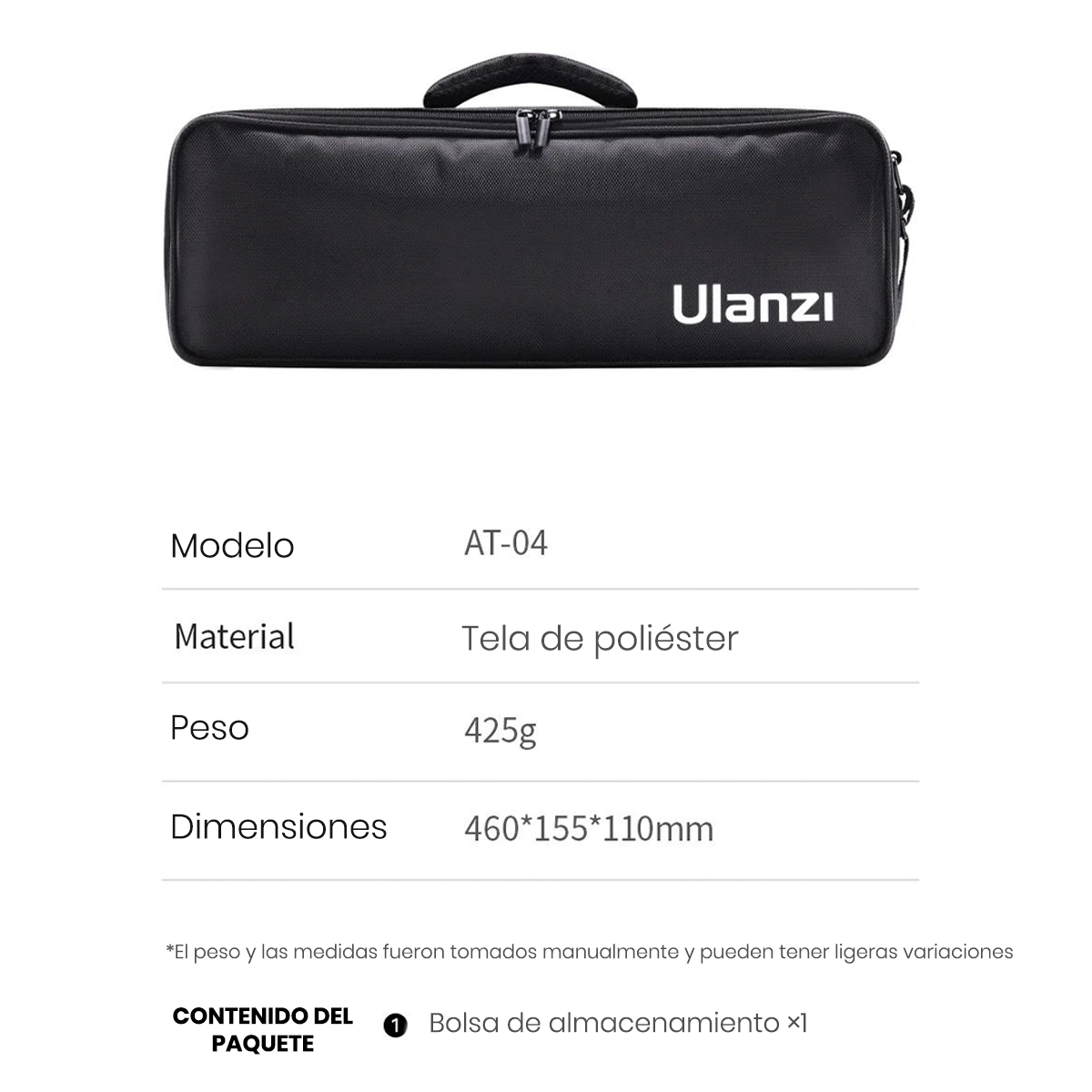 BOLSO DE TRASPORTE ULANZI AT-04 PARA ALMACENAMIENTO DE TRÍPODE - 7
