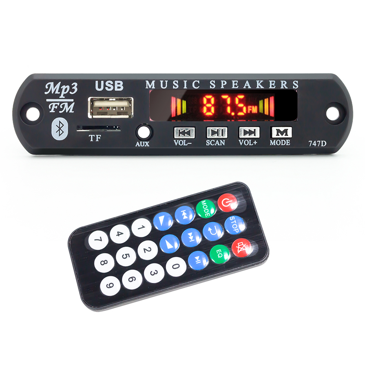PANEL AMPLIFICADOR DE SONIDO 80 WATTS BLUETOOTH 5.0 MP3 FM Y AUXILIAR - 1