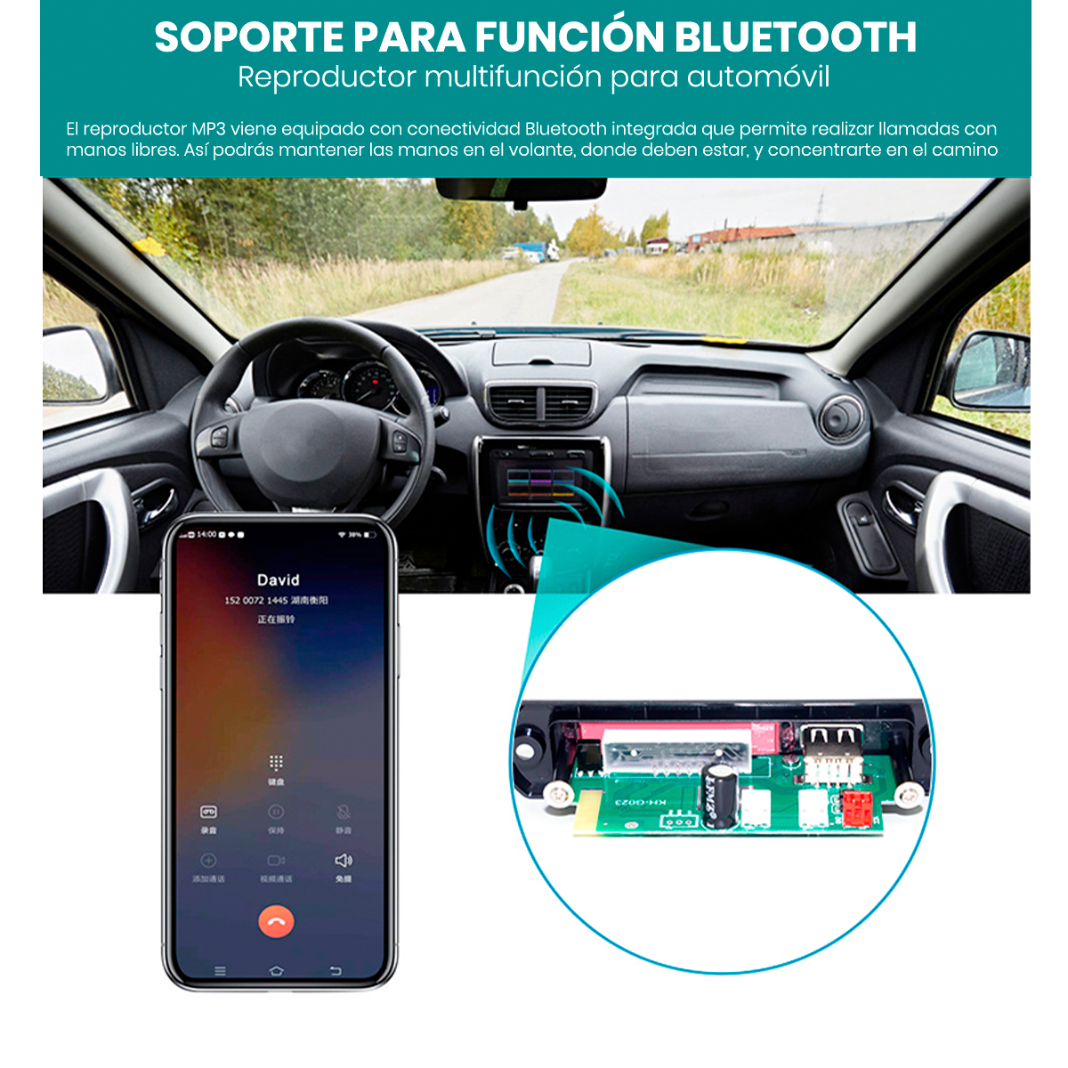 PANEL AMPLIFICADOR DE SONIDO 120 WATTS BLUETOOTH 5.0 MP3 FM AUXILIAR - 5