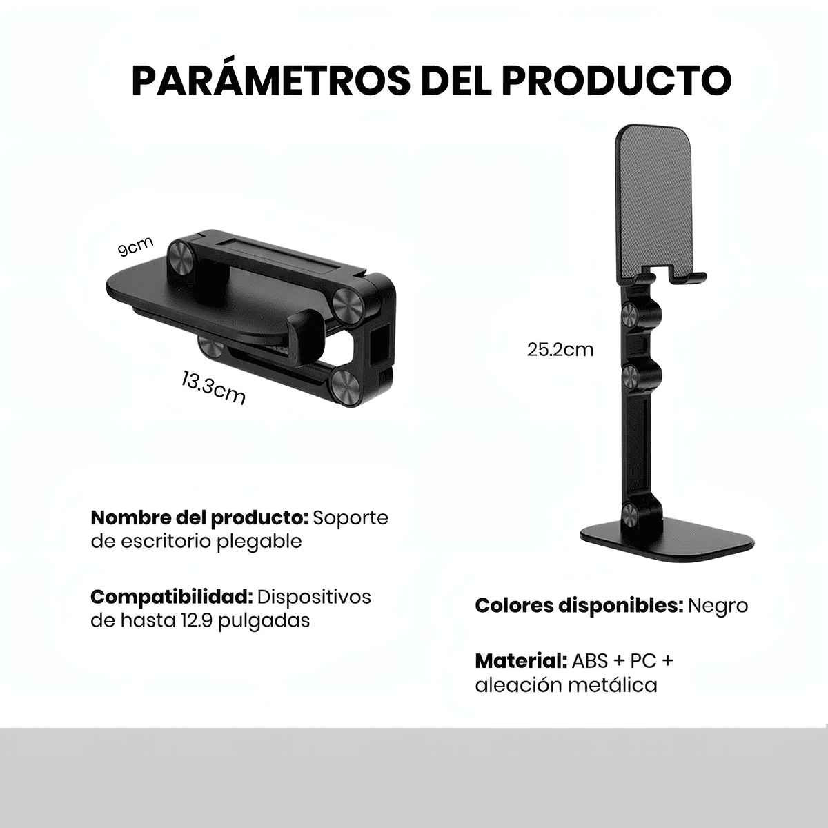 SOPORTE CELULAR TABLET PLEGABLE PARA ESCRITORIO - 5