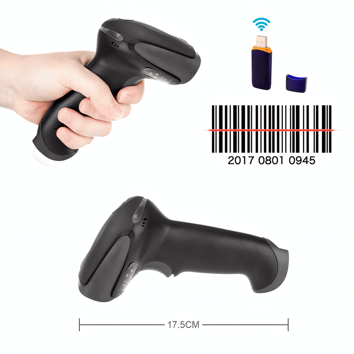 LECTOR DE CÓDIGO DE BARRAS NETUM NT-2028 INALÁMBRICO 1D/2D - 5