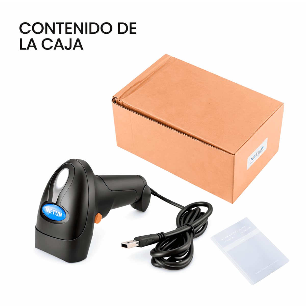 LECTOR DE CÓDIGO DE BARRAS NETUM L3 1D CON CABLE - 6