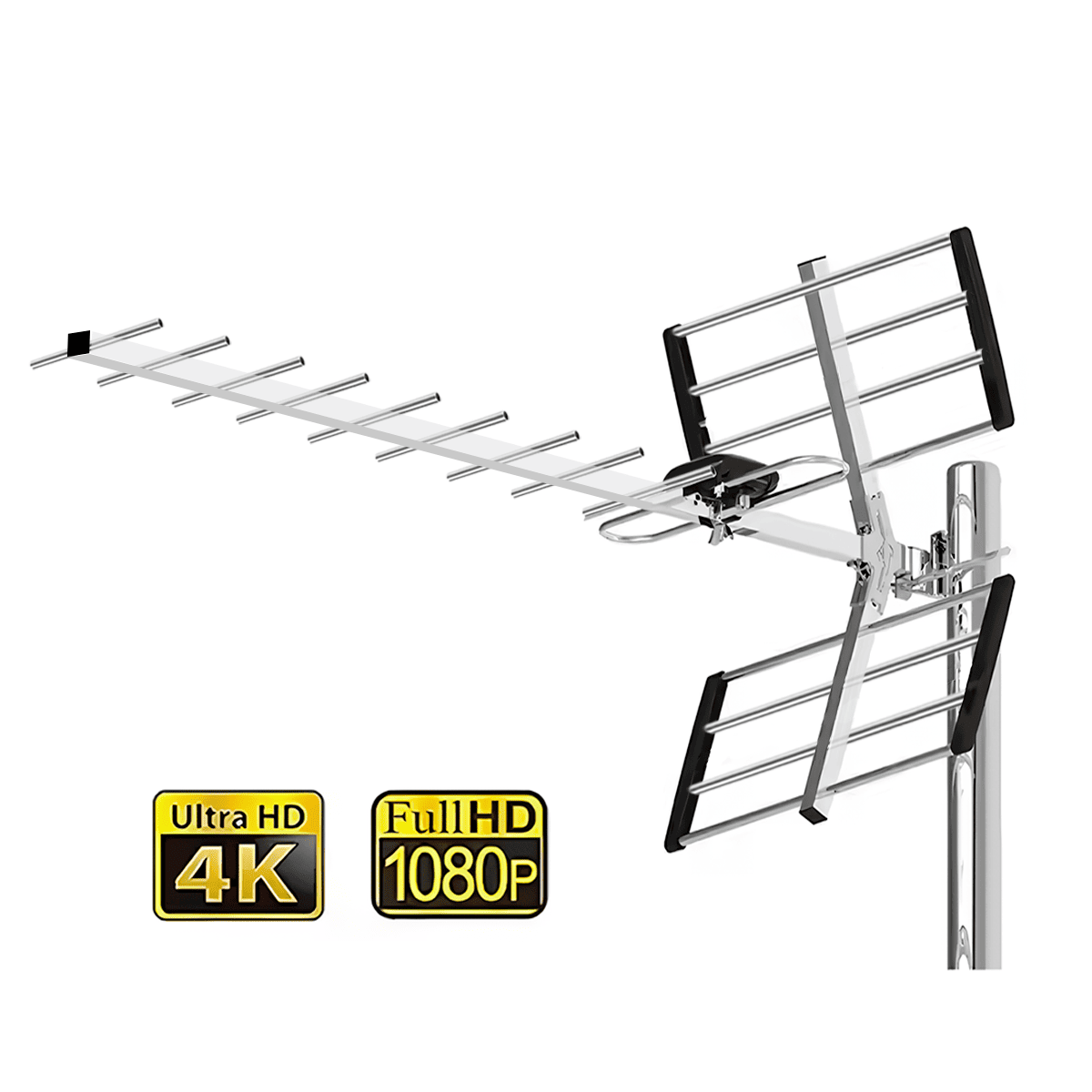 ANTENA DIGITAL TV TDT HD EXTERIOR LIMA PROVINCIAS + MÁSTIL - 1