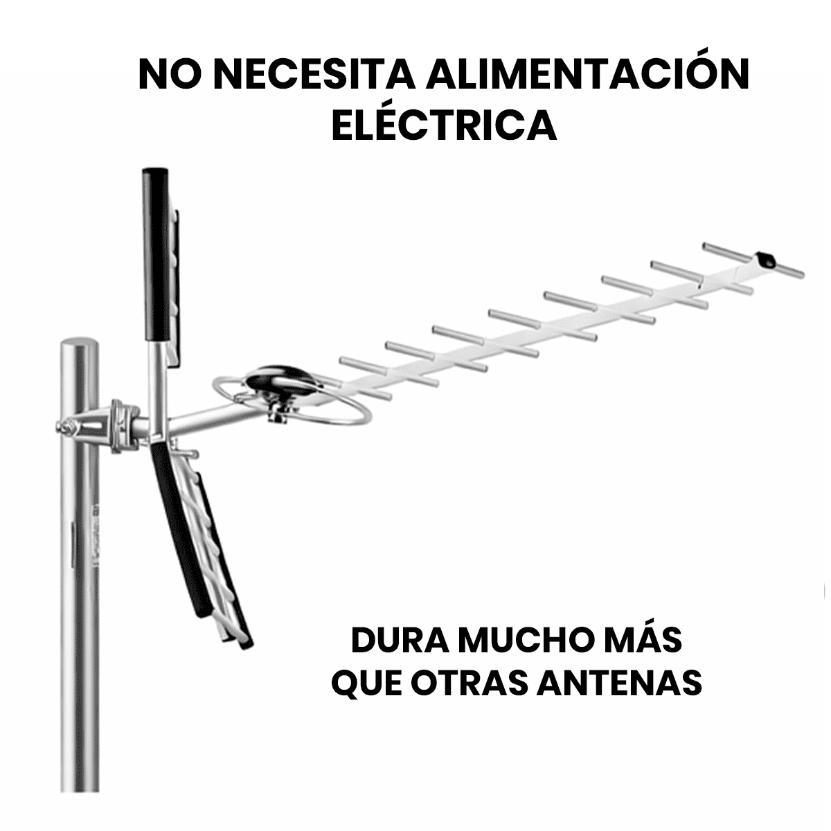 ANTENA DIGITAL TV TDT HD EXTERIOR LIMA PROVINCIAS + MÁSTIL - 3