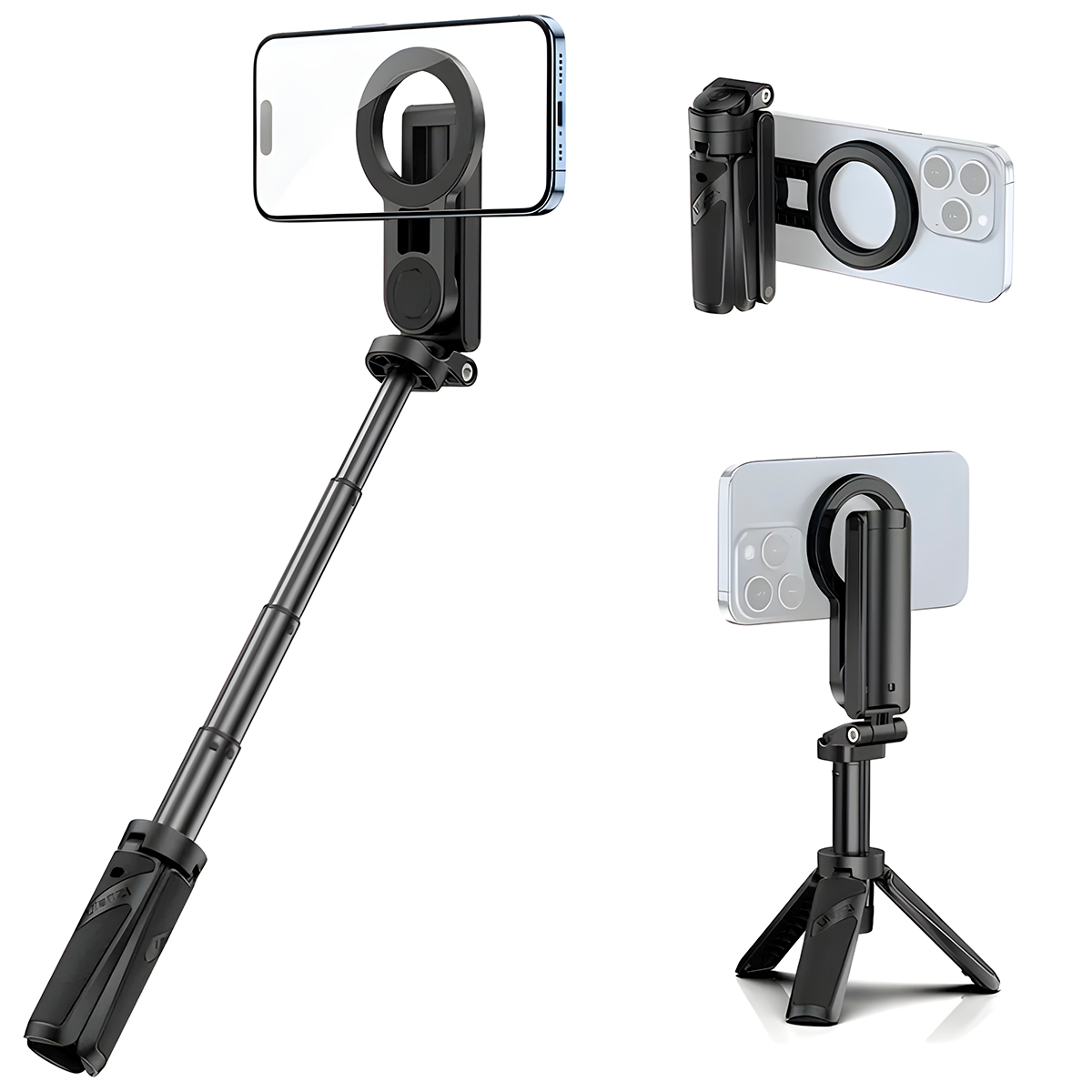 ULANZI JJ03 TRÍPODE MAGNÉTICO 3 EN 1 CON CONTROL REMOTO - 1
