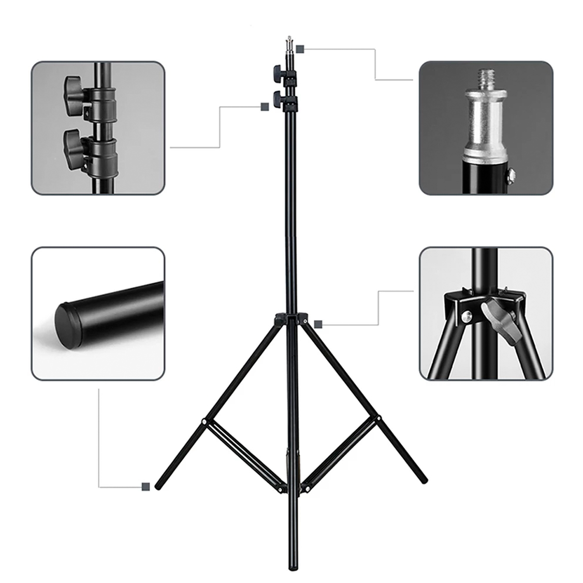 TRÍPODE MULTIUSOS PARA CÁMARAS Y CELULARES + ADAPTADOR CELULAR 360° - 3