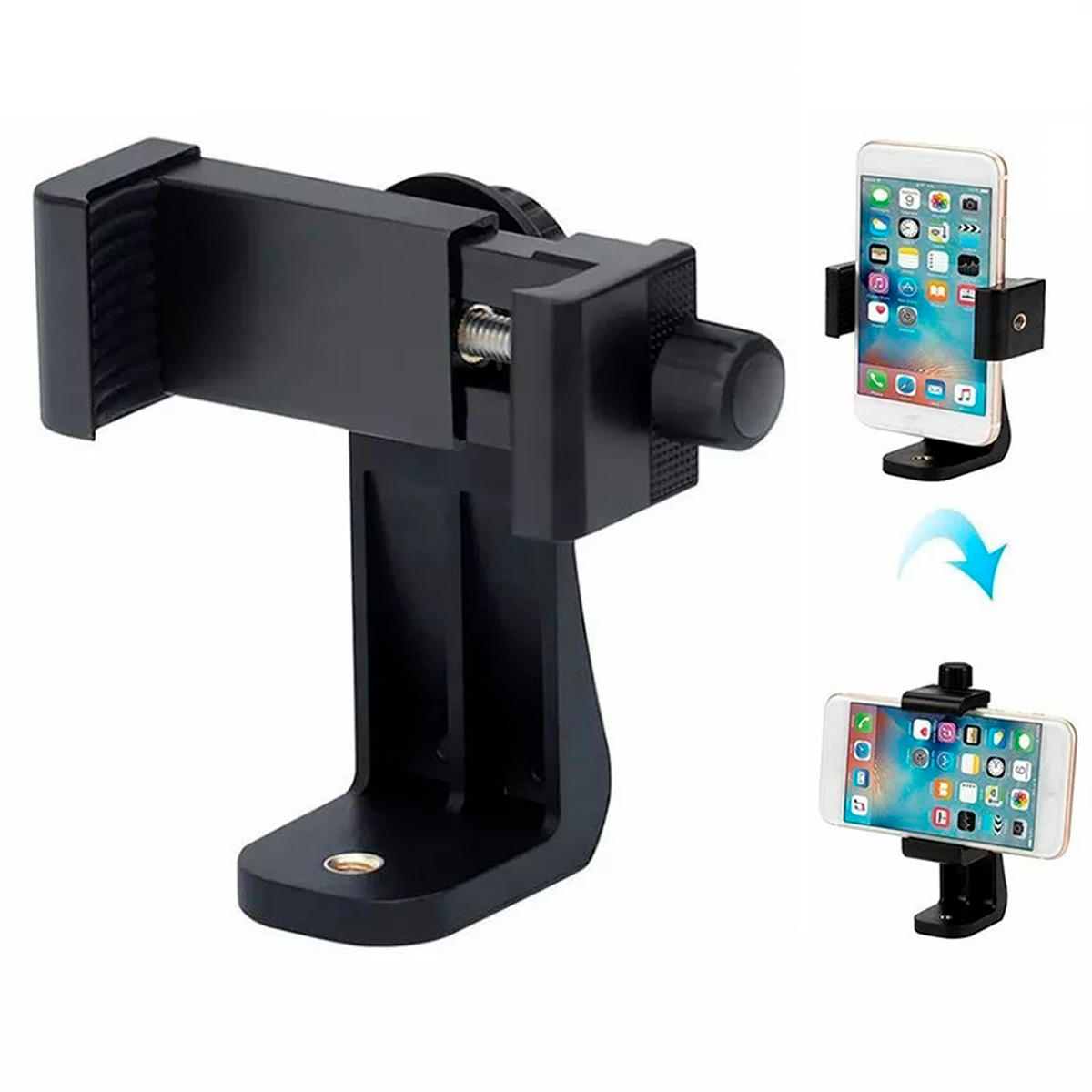 TRÍPODE MULTIUSOS PARA CÁMARAS Y CELULARES + ADAPTADOR CELULAR 360° - 4