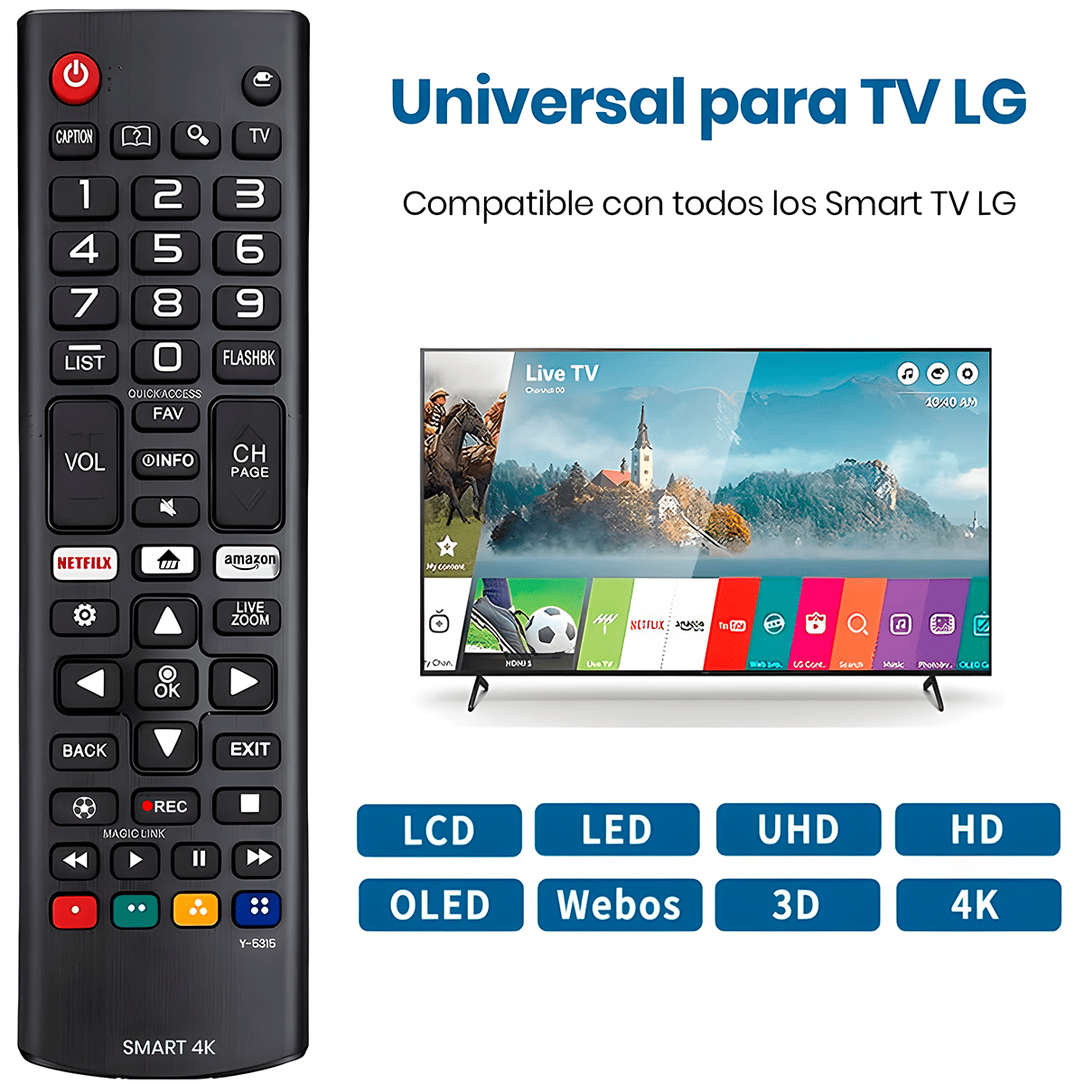CONTROL REMOTO PARA TV LG LCD AKB750953 - 4