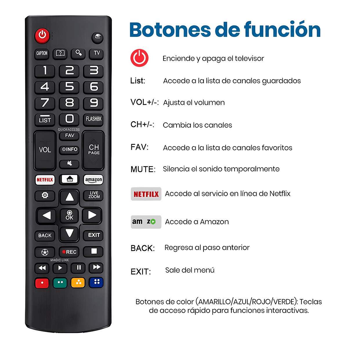 CONTROL REMOTO PARA TV LG LCD AKB750953 - 5