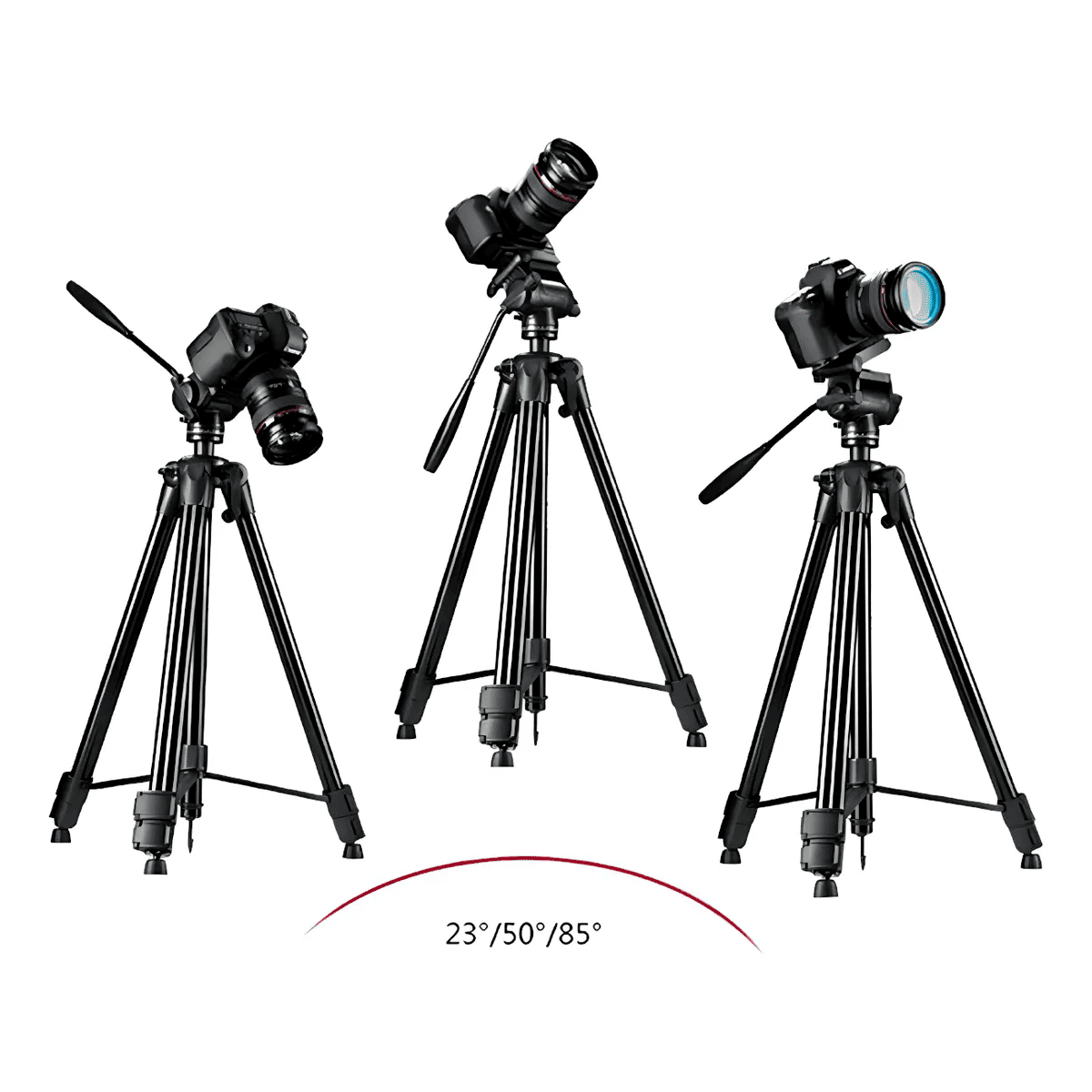 TRÍPODE PROFESIONAL WEIFENG WT-3970 175CM + ADAPTADOR CELULAR + DISPARADOR BLUETOOTH - 3