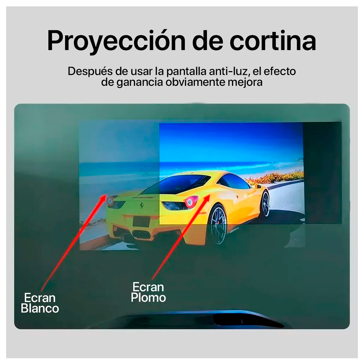 PROYECTOR SMART FULL HD OWLENZ SD550 ENFOQUE AUTOMÁTICO + ECRAN120 PULGADAS PLOMO - 4