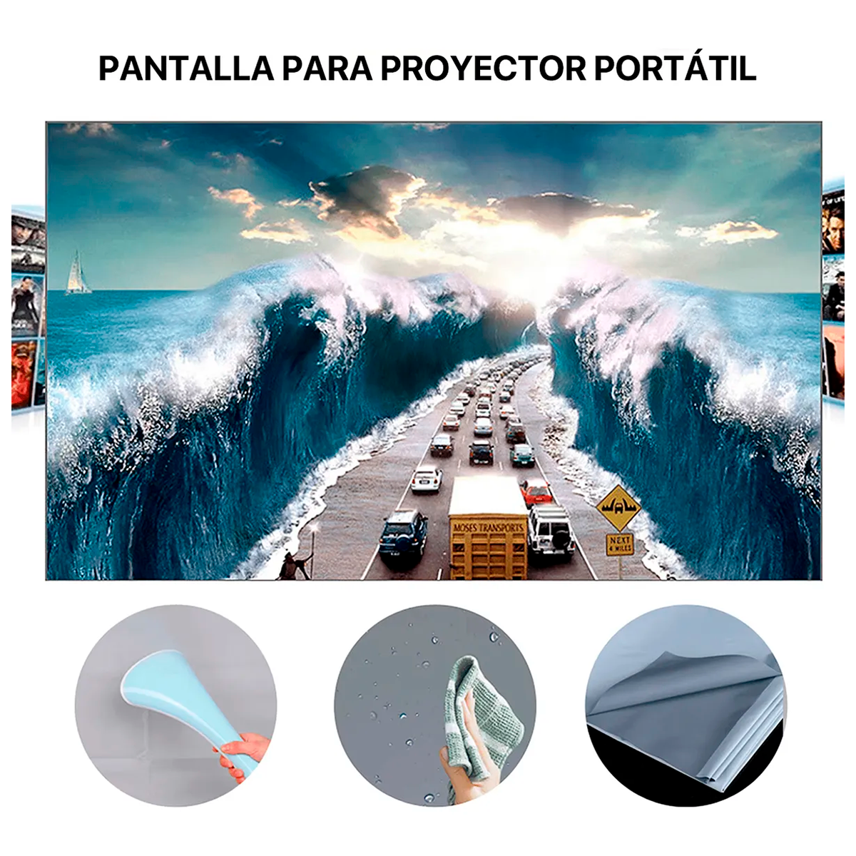 PROYECTOR SMART FULL HD OWLENZ SD550 ENFOQUE AUTOMÁTICO + ECRAN120 PULGADAS PLOMO - 6