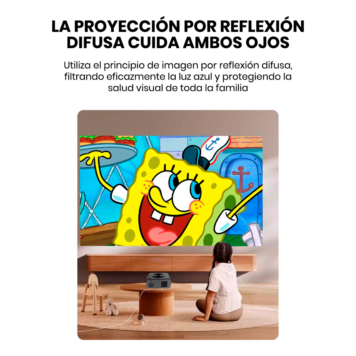 PROYECTOR SMART FULL HD OWLENZ SD550 ENFOQUE AUTOMÁTICO + ECRAN120 PULGADAS PLOMO - 7