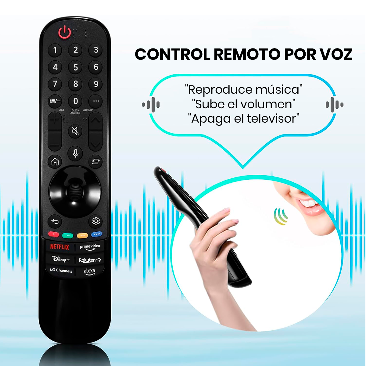 CONTROL REMOTO SMART CON VOZ PARA TV LG MR24GA - 6