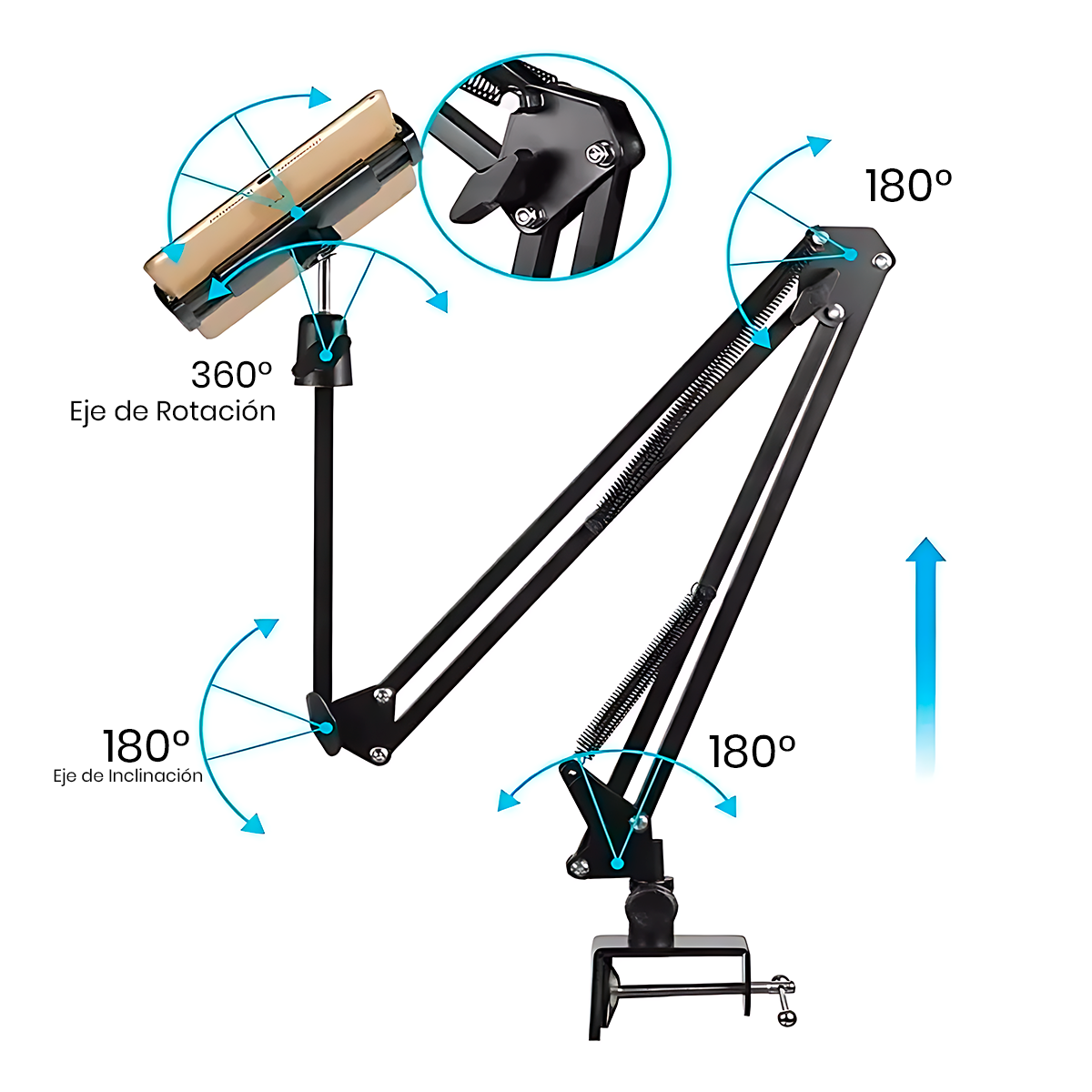 SOPORTE DE BRAZO FLEXIBLE ML-E4 PARA CELULAR - 7