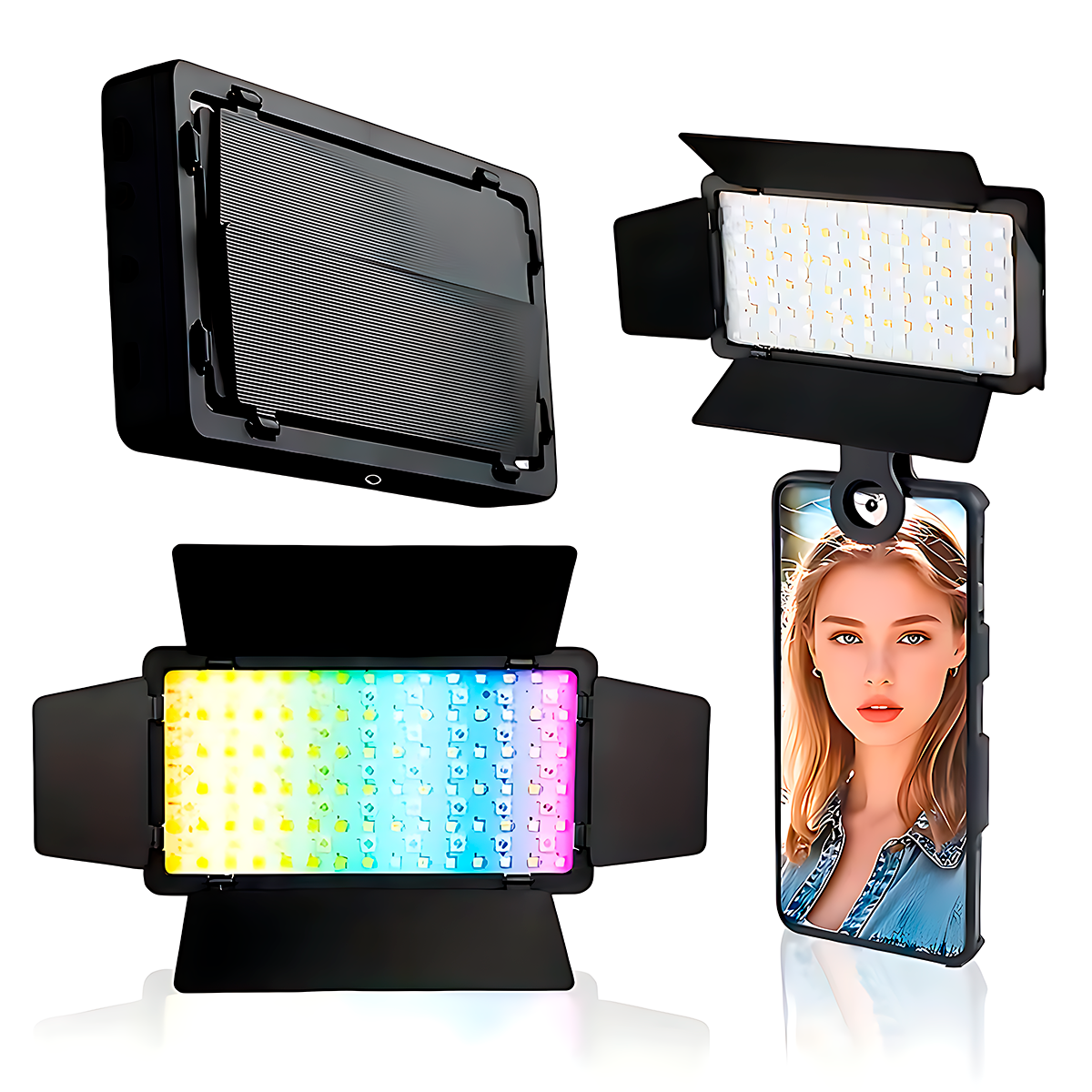 PANEL LUZ LED 300 RGB RECARGABLE PARA FOTOGRAFIA - 1