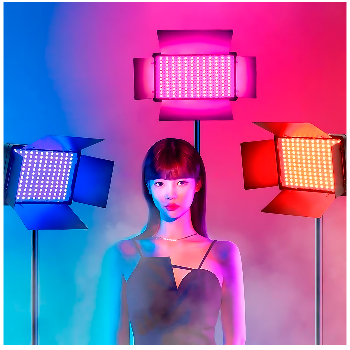PANEL LUZ LED 300 RGB RECARGABLE PARA FOTOGRAFIA - 4