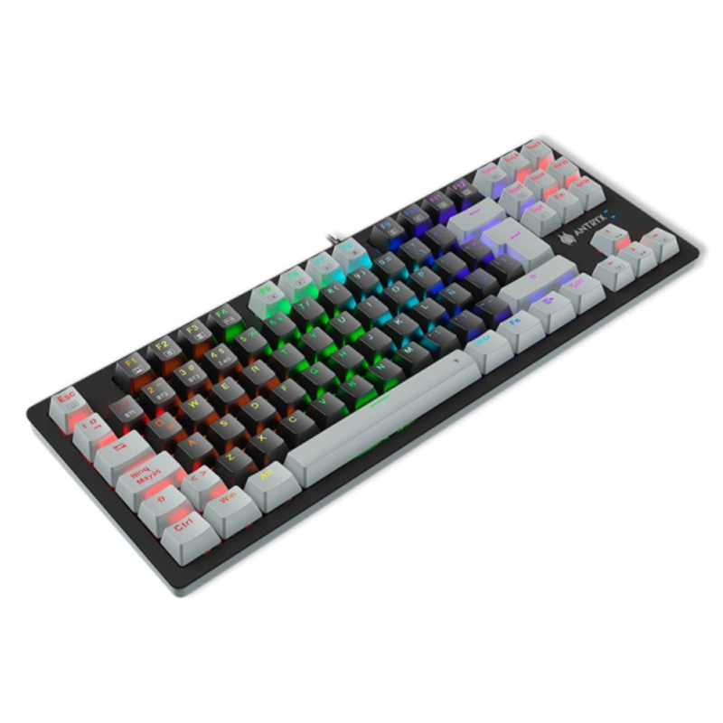 TECLADO MECÁNICO INALÁMBRICO ANTRYX MK845 TRIX TKL RGB SWITCH RED – GRIS Y NEGRO - 3