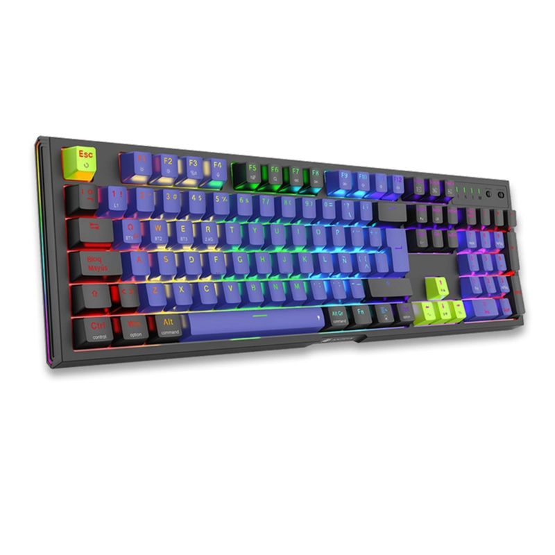 TECLADO MECÁNICO INALÁMBRICO ANTRYX MK865 TRIX RGB SWITCH RED (AMK-865TXKRE-SP) - 2