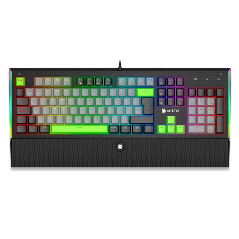 TECLADO MECÁNICO ANTRYX MK ZIGRA EVO BLACK Y GRAY RED SWITCH  (AMK-900KRE-SP) - 1