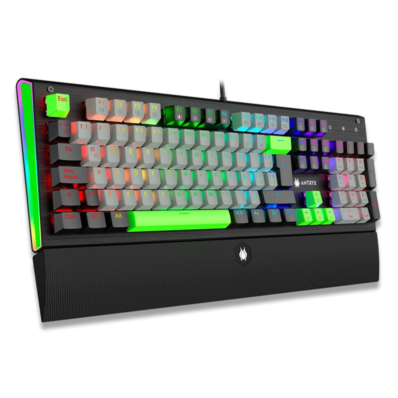 TECLADO MECÁNICO ANTRYX MK ZIGRA EVO BLACK Y GRAY RED SWITCH  (AMK-900KRE-SP) - 2