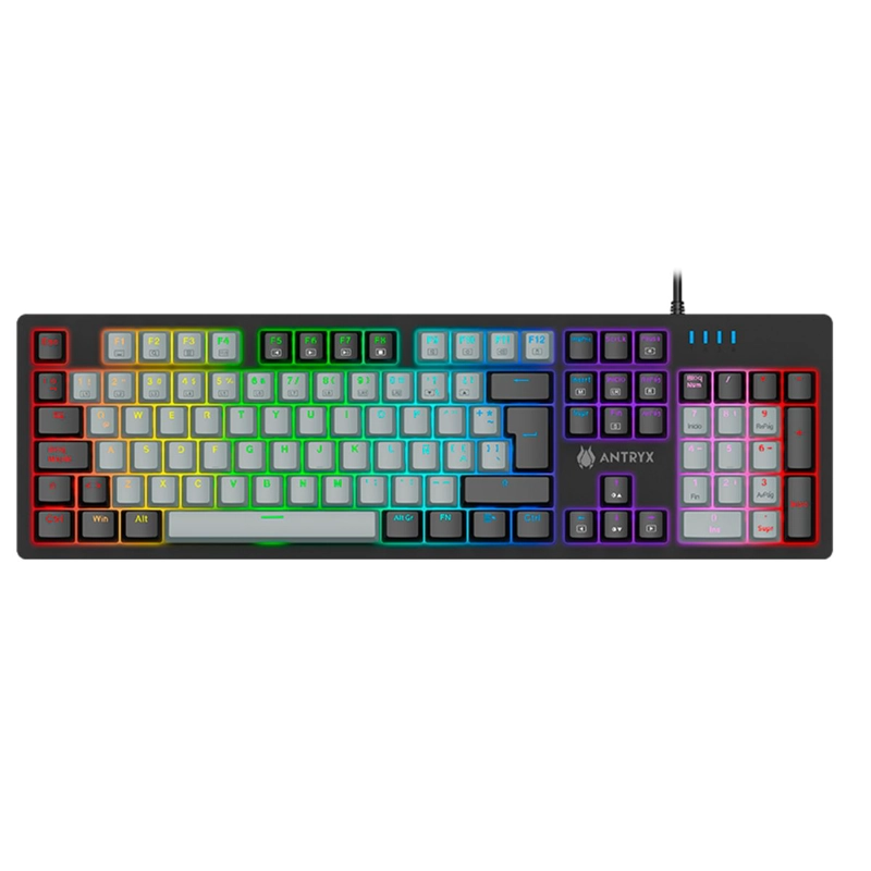 TECLADO MECANICO ANTRYX MK860L BLACK Y GRAY - 1