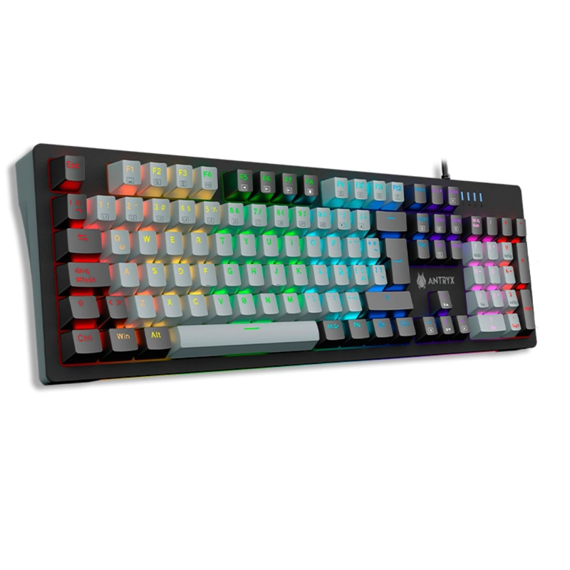TECLADO MECANICO ANTRYX MK860L BLACK Y GRAY - 2