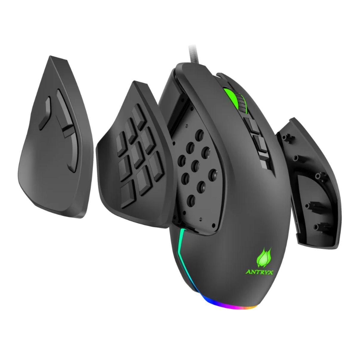 MOUSE GAMING ANTRYX CHROME STORM XCALIBUR DPI 16400, RGB (AGM-CS7500K) - 3
