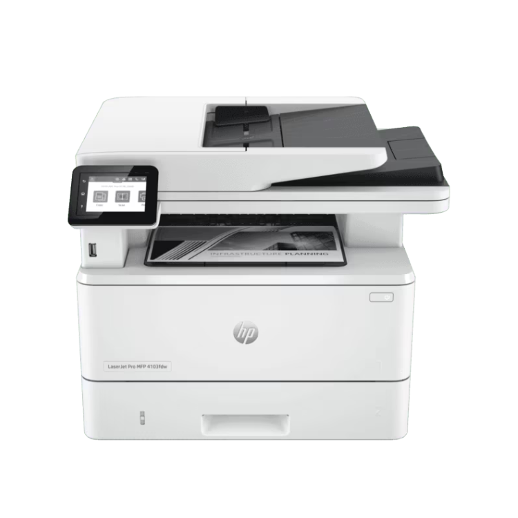 IMPRESORA MULTIFUNCIONAL MONOCROMÁTICA HP LASERJET PRO 4103FDW, INALÁMBRICA, WI-FI, ESCÁNER CARTUCHO DE TÓNER - 1