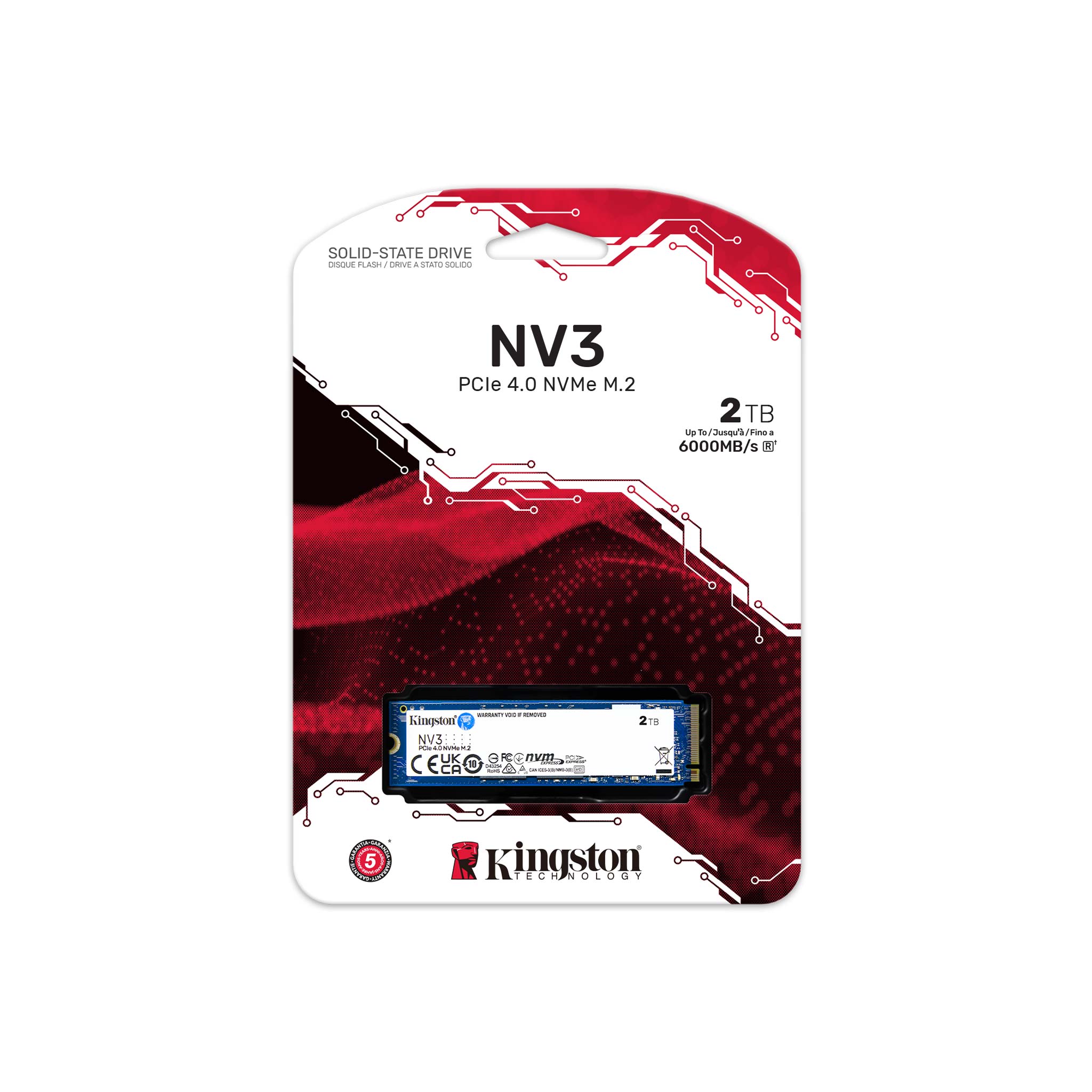 DISCO SÓLIDO M.2 2TB NVME KINGSTON NV3 SSD PCIE 4.0 - 2