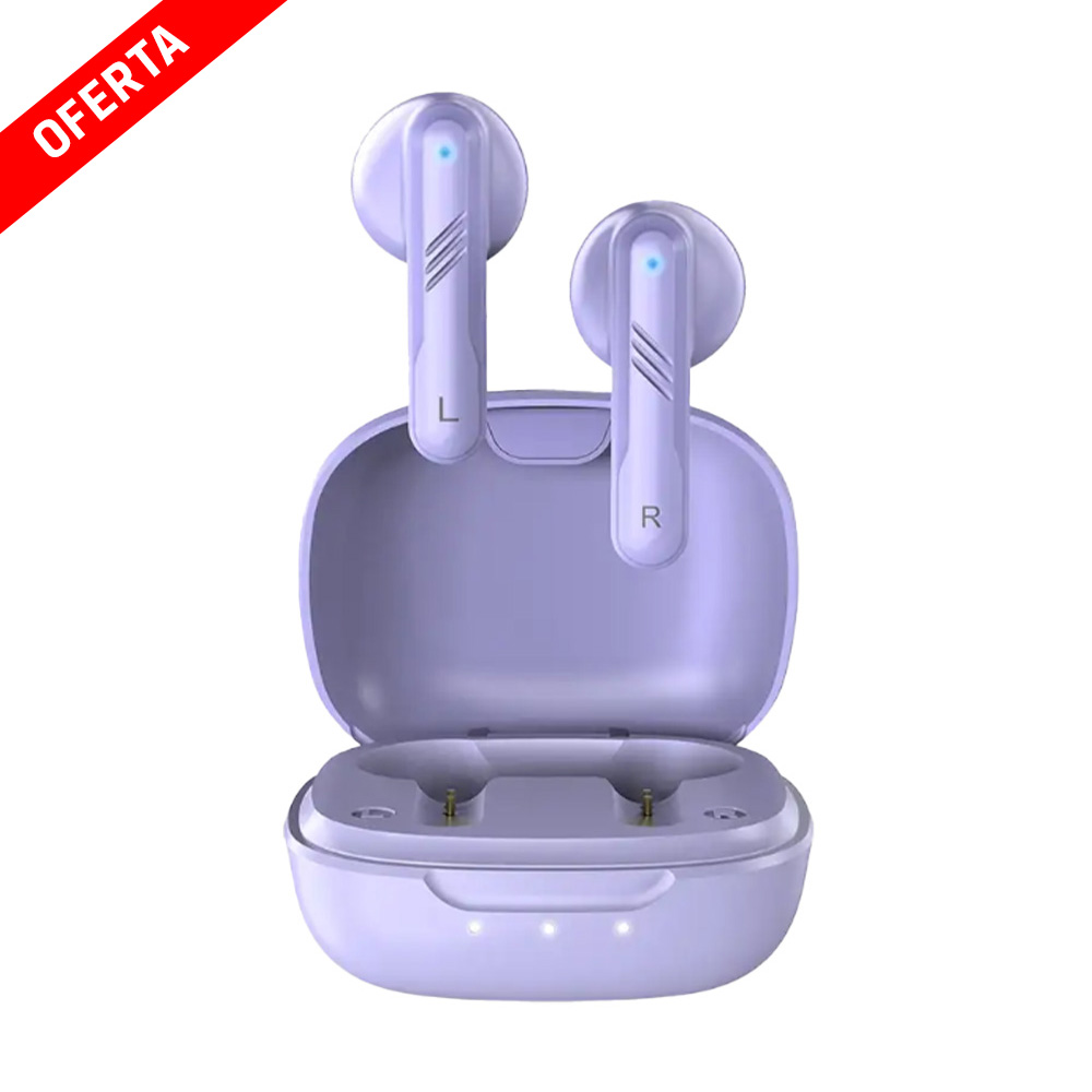 AUDÍFONOS GENIUS HS-M905BT TRUE WIRELESS BLUETOOTH LIGHT PURPLE CON MICRÓFONO - 1