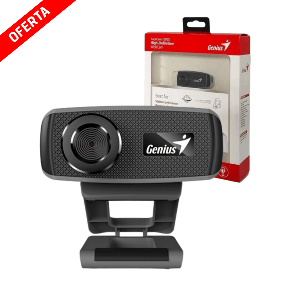 CÁMARA WEB GENIUS FACECAM 1000X USB 720P HD NEGRO PN 32200003400 - 1