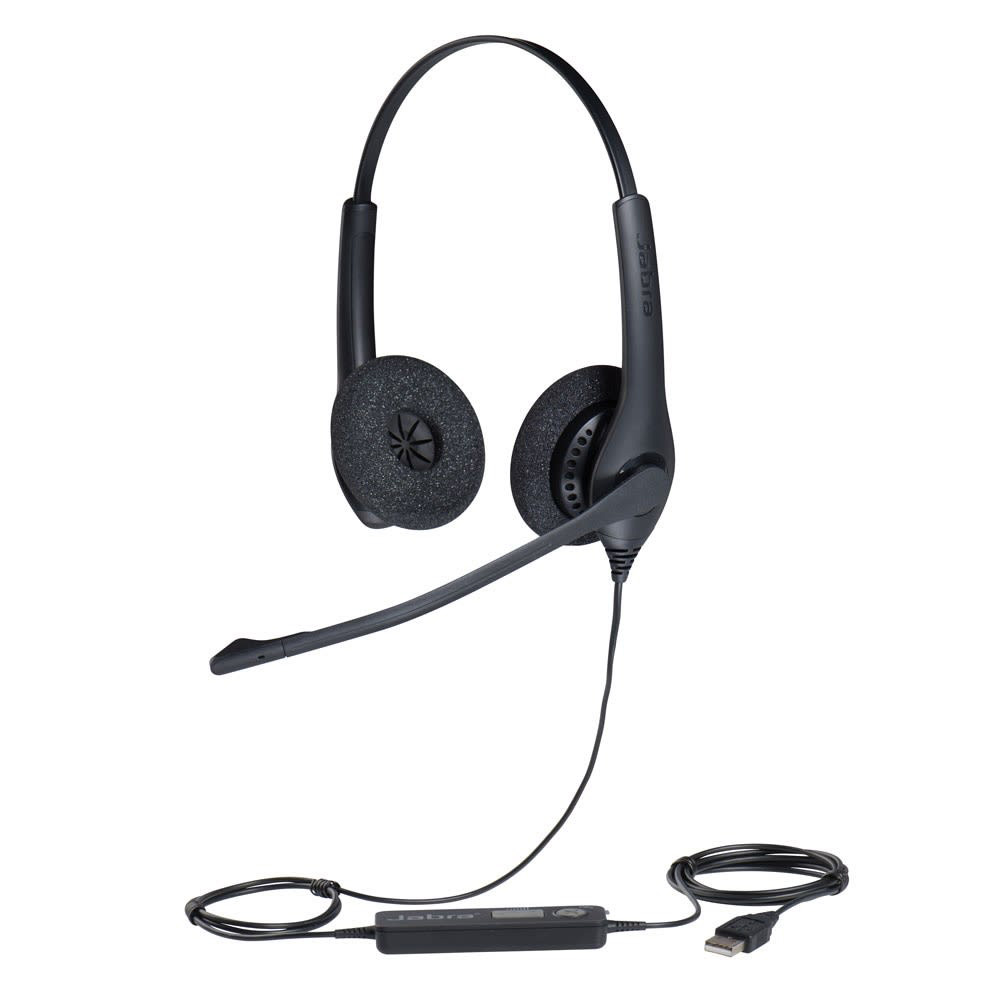 AURICULAR PARA CALL CENTER JABRA BIZ 1500 DUO USB CON MICRÓFONO CANCELACIÓN DE RUIDO HEADSET - 2
