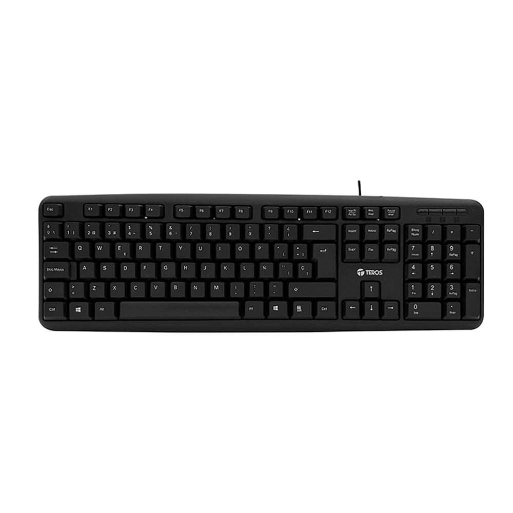 KIT TECLADO Y MOUSE USB TEROS TE-4062N ESPAÑOL NEGRO COMBO TECLADO MOUSE PC - 2