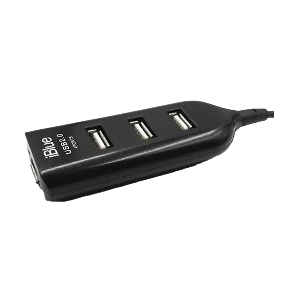 HUB USB 4 PUERTOS IBLUE 2.0 NEGRO 52054-BK MULTIPUERTO USB - 1