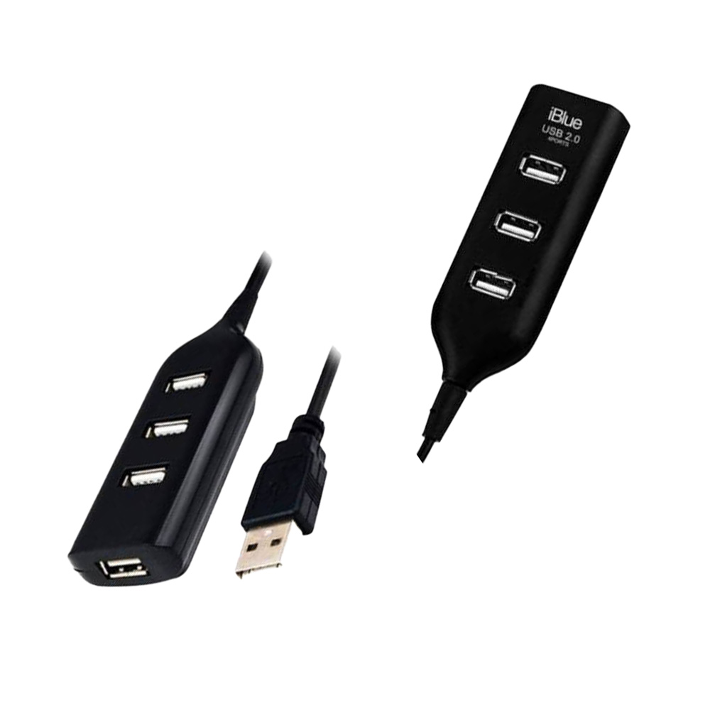 HUB USB 4 PUERTOS IBLUE 2.0 NEGRO 52054-BK MULTIPUERTO USB - 2