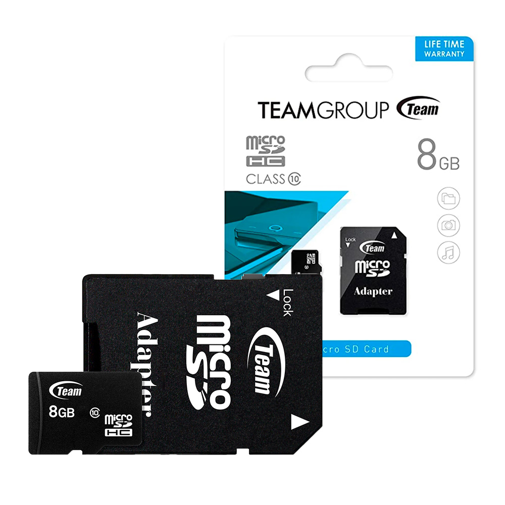 MEMORIA MICROSD 8GB TEAMGROUP CLASE 10 CON ADAPTADOR SD TUSDH8GCL1003 - 3